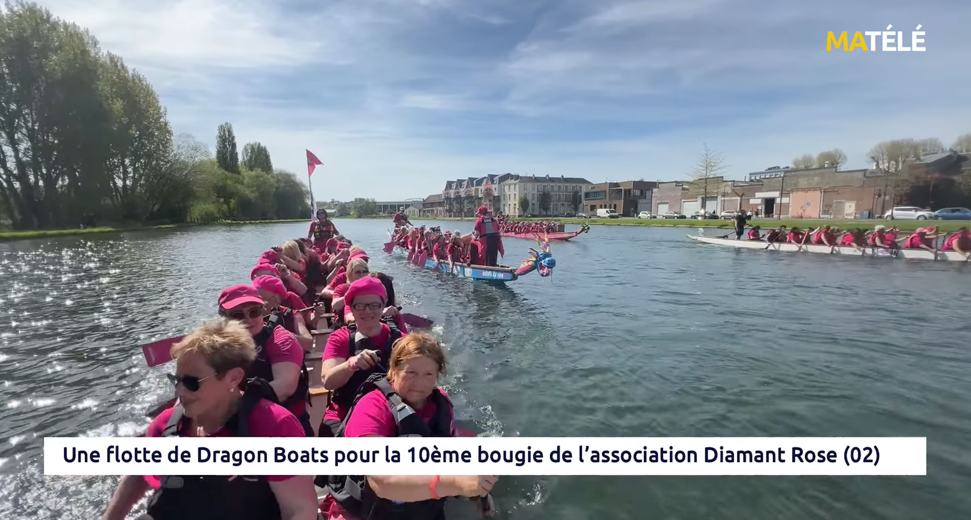Une flotte de dragon boats pour les 10 ans de Diamant Rose