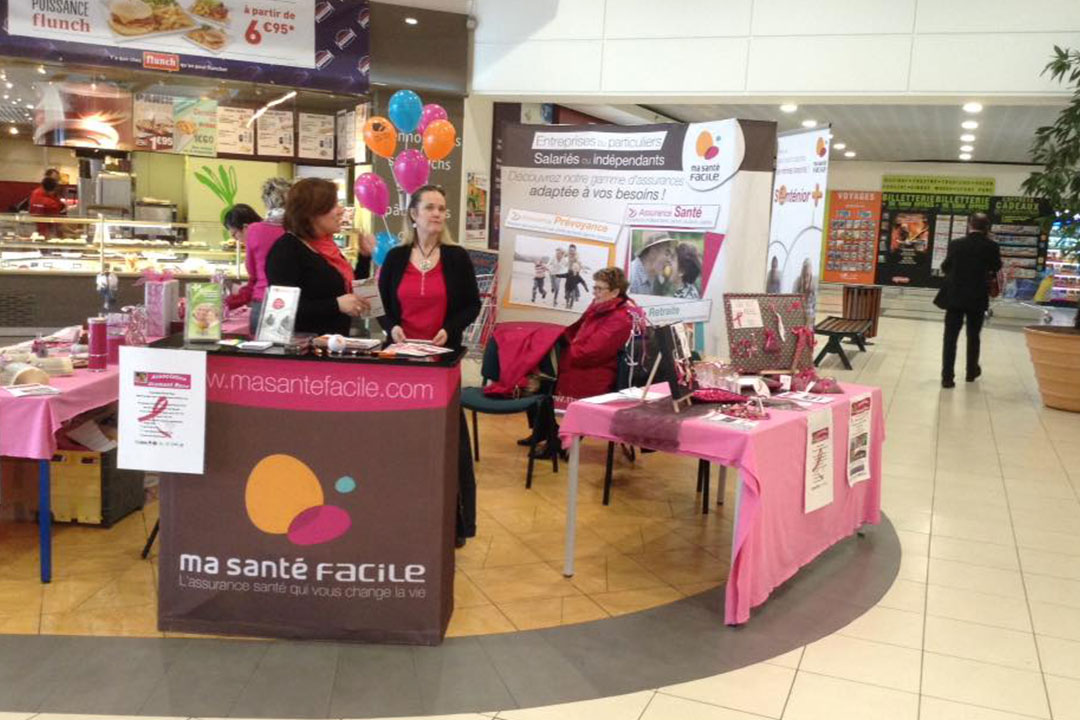 Stand de Diamant Rose Auchan Octobre Rose