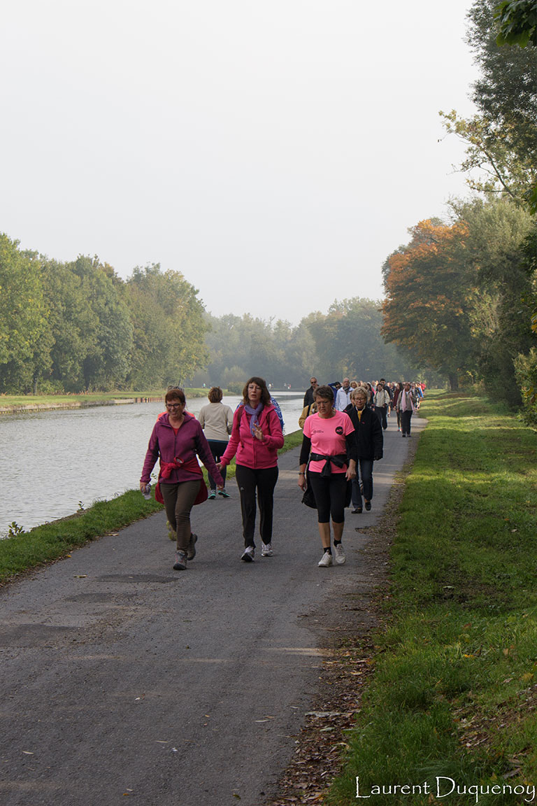 Toutes en Rose pour la marche d'Octobre Roseà Saint-Quentin